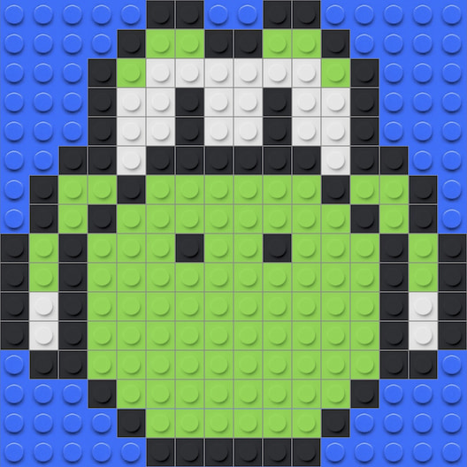 Mosa&iuml;que briques LEGO Yoshi Mario Bros